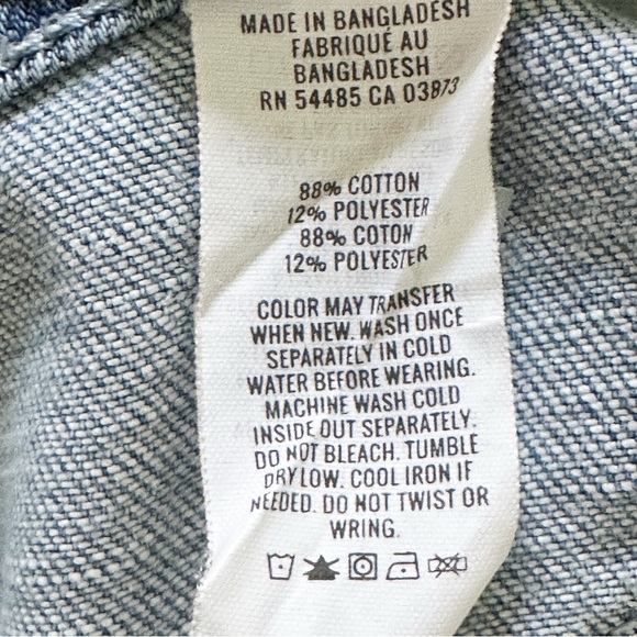 Aerie•Upcycled•Lightwash Denim Shortalls•Stretchy•Dolphin Raw Hem•One of a Kind - Picture 11 of 13